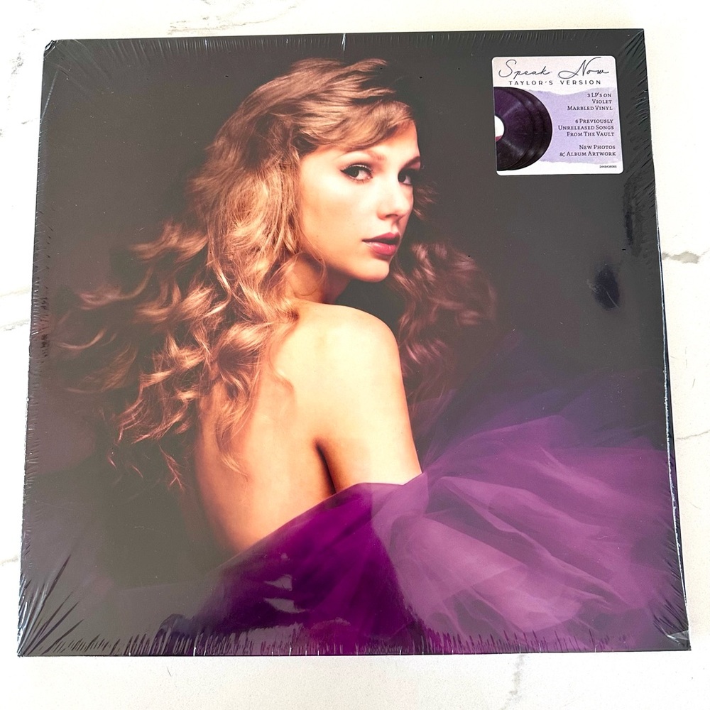 NEW SEALED Taylor Swift Speak Now 3LP Violet Marbled Vinyl